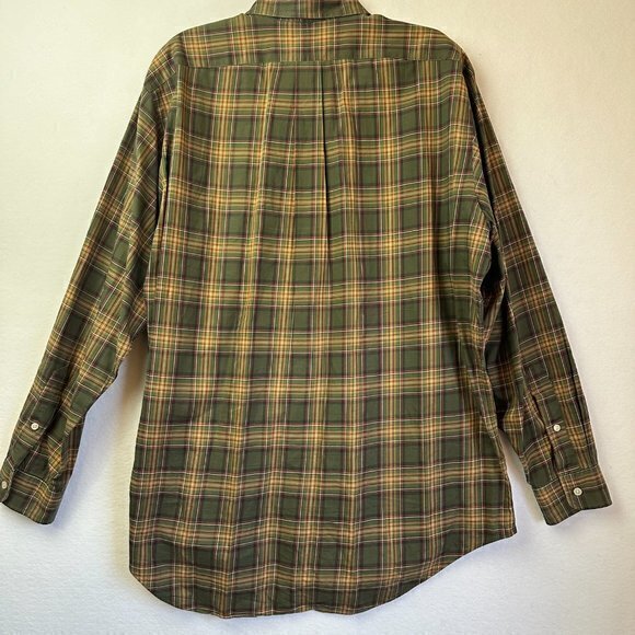Ralph Lauren Classic Fit shirt Men‎ L button down collar brown green plaid - Picture 10 of 10